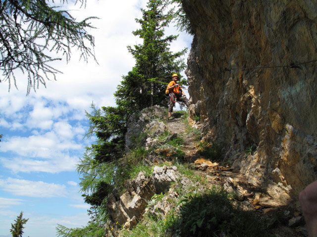 B&uuml;rgeralm-Klettersteig: Axel im 3. Notausstieg