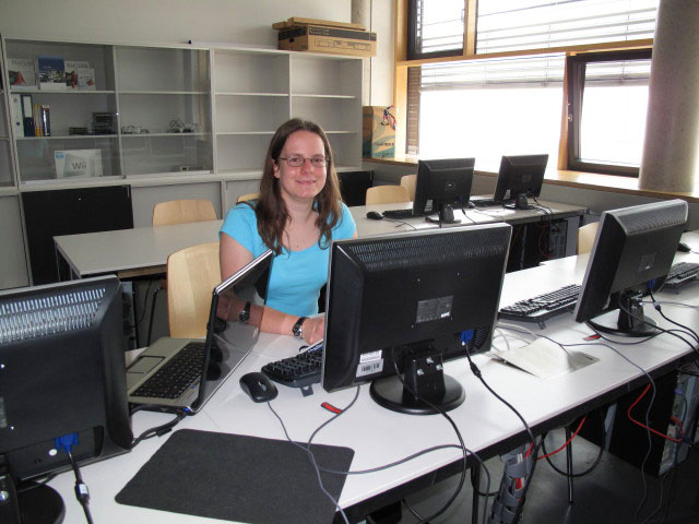 Daniela in der Fachhochschule St. P&ouml;lten