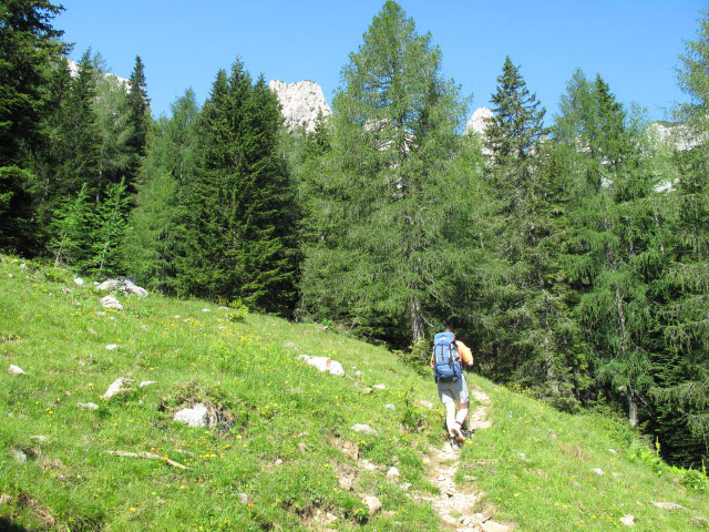 Daniela zwischen Lahnh&uuml;tte und Gro&szlig;em Sattel (14. Juli)