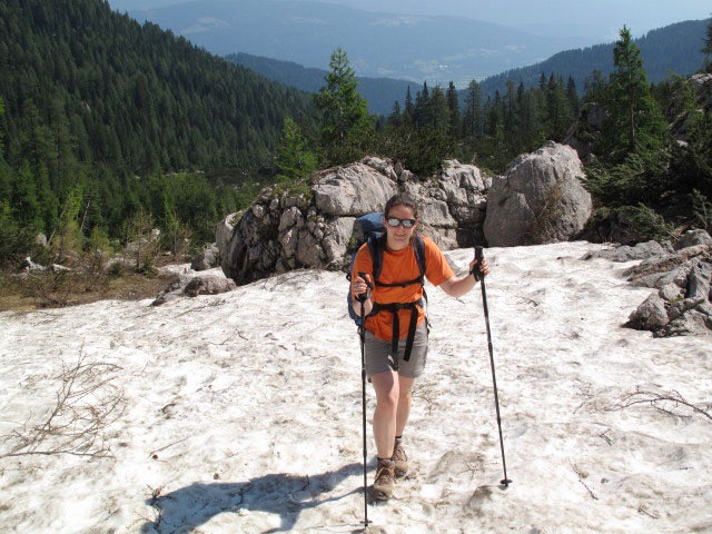 Daniela zwischen Lahnh&uuml;tte und Gro&szlig;em Sattel (14. Juli)