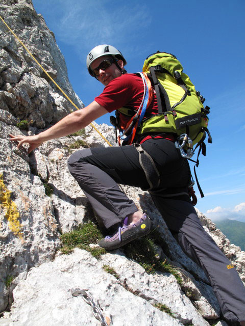 Nordostkante: Friedrich in der 3. Seill&auml;nge (14. Juli)