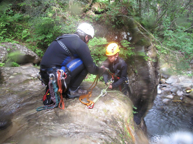 Erwin und Tobias in der W&ouml;llaschlucht (15. Juli)