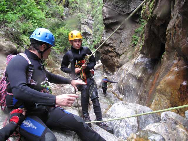 Gunther, Tobias und G&uuml;nther in der W&ouml;llaschlucht (15. Juli)