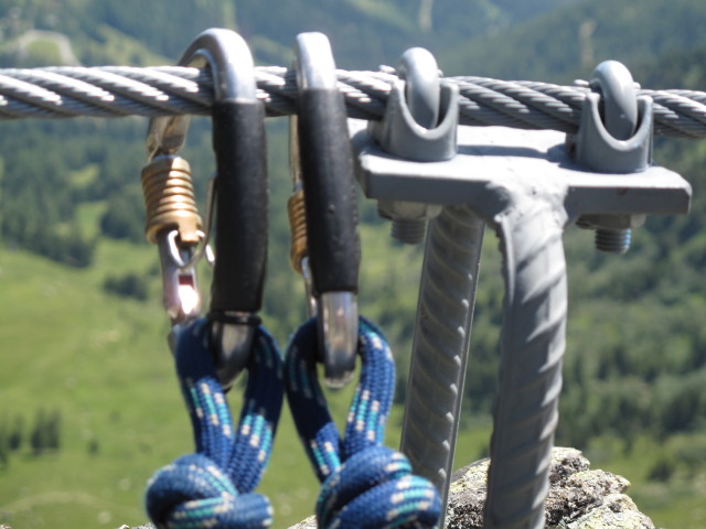 Falken-Klettersteig: bei der Seilbr&uuml;cke (17. Juli)