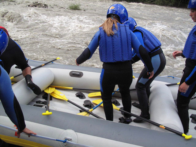 Jonna, ? und Lea auf der Isel (17. Juli)