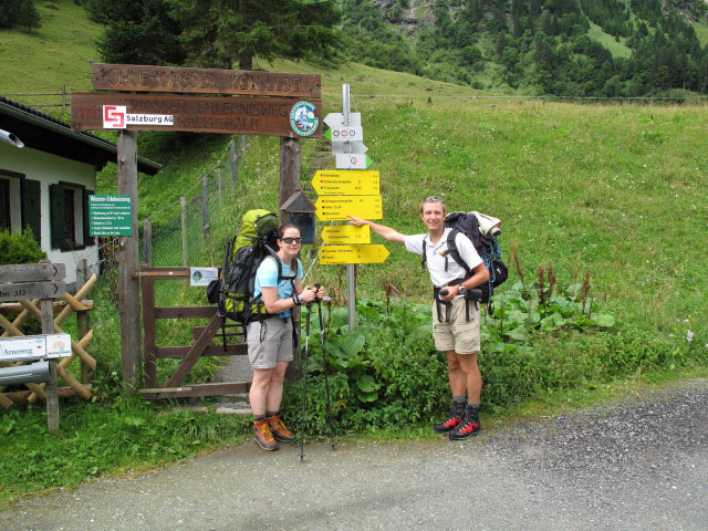 Daniela und ich in Ferleiten, 1.151 m (25. Juli)