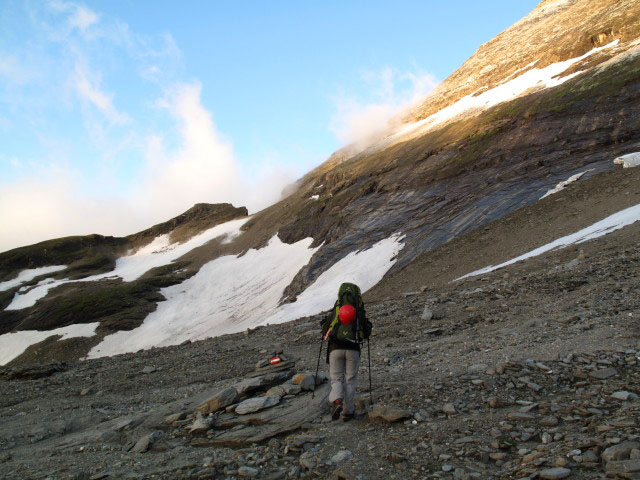 Daniela auf Weg 727 zwischen Schwarzenbergh&uuml;tte und Remsschartl (26. Juli)