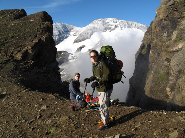 Norbert und Daniela auf Weg 727 zwischen Schwarzenbergh&uuml;tte und Remsschartl (26. Juli)
