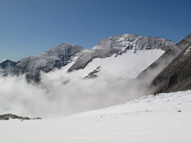 Sinwelleck und Fuscher-Kar-Kopf vom n&ouml;rlichen Bockkarkees aus (26. Juli)