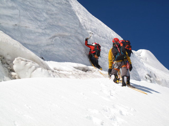 Paul und ? in der Johannisberg-Nordostflanke (29. Juli)