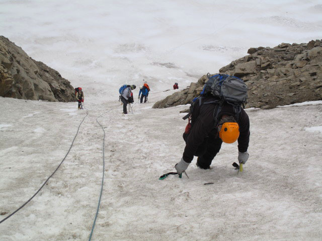?, Norbert, Friedrich, Michael und Wolfgang in der Dockschartenrinne (30. Juli)