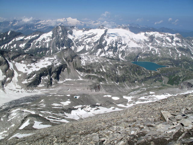 von der Oberen &Ouml;denwinkelscharte Richtung Westen (1. Aug.)