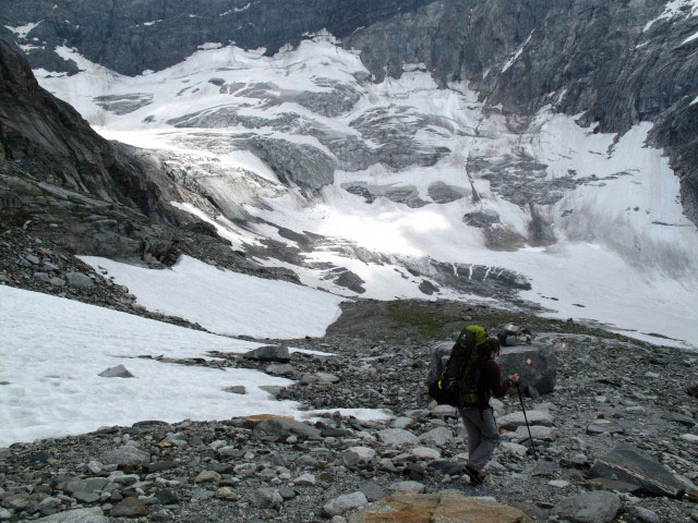 Daniela auf Weg 702/715 zwischen Gamskopf und &Ouml;denwinkelkees (1. Aug.)