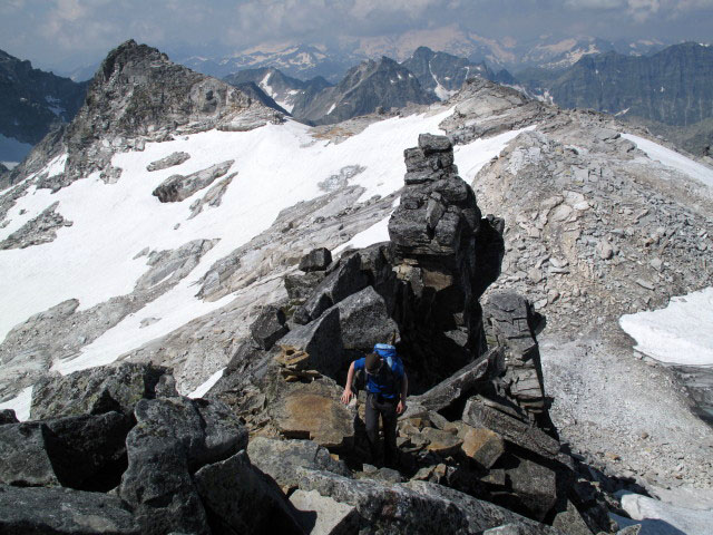 Norbert zwischen Sonnblickkees und Hoher F&uuml;rlegg (2. Aug.)
