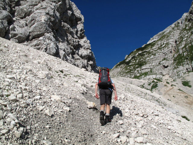 Norbert zwischen Bivak pod Luknjo und Luknja (7. Aug.)