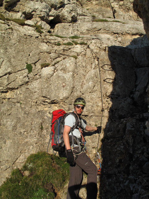 Norbert am Vrbanova pica-Klettersteig (8. Aug.)