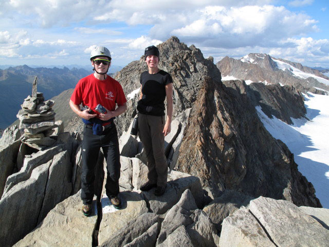 Reinhard und Anke auf der Dahmannspitze, 3.397 m (16. Aug.)