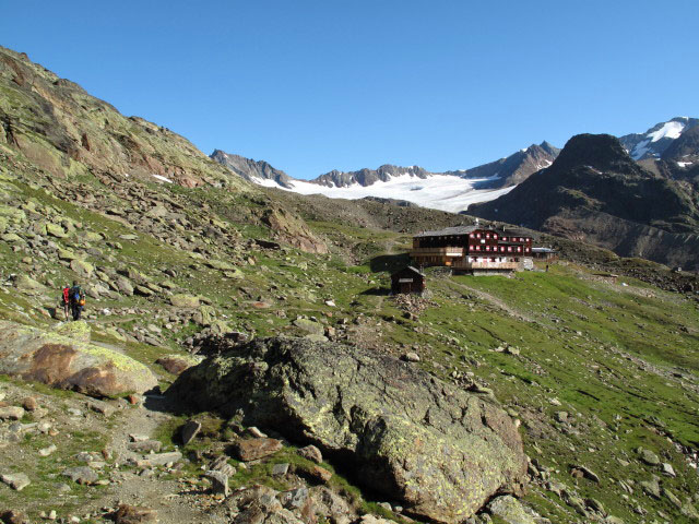 Anke und Erich bei der Vernagthütte (17. Aug.)