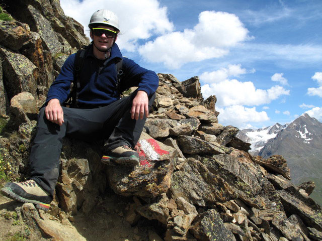 Reinhard am Normalweg auf das Wilde Mannle (17. Aug.)