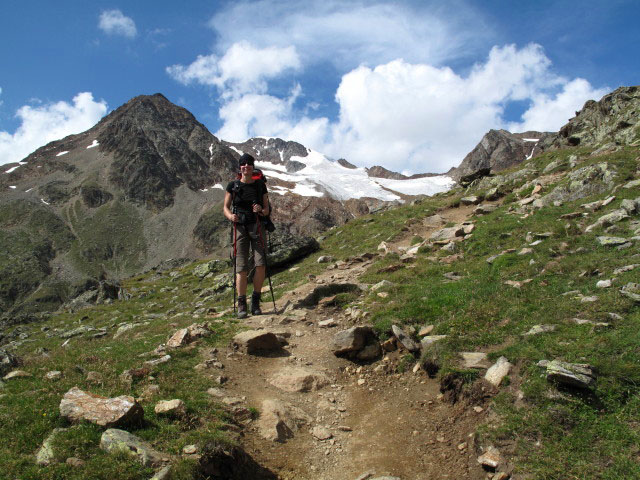 Anke zwischen Wildem Mannle und Schlepplift 'Wilder Mann' (17. Aug.)