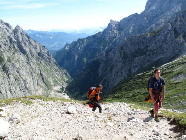 Erhard und Andreas zwischen Grünem Bucken und Höllentalferner