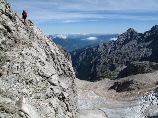 H&ouml;llental-Klettersteig: Axel nach dem Einstieg
