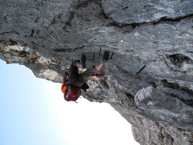 Mauerl&auml;ufer-Klettersteig: Axel im Einstieg