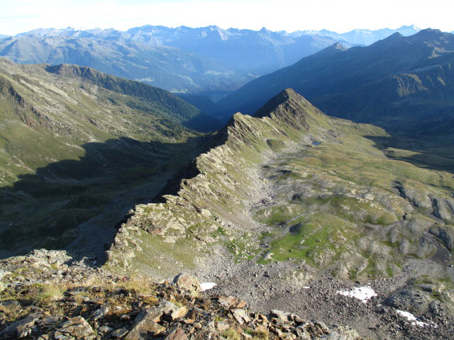 Tresdorfer W&ouml;lla und Staller Wei&szlig;en vom Schwarzwandkopf aus (31. Aug.)