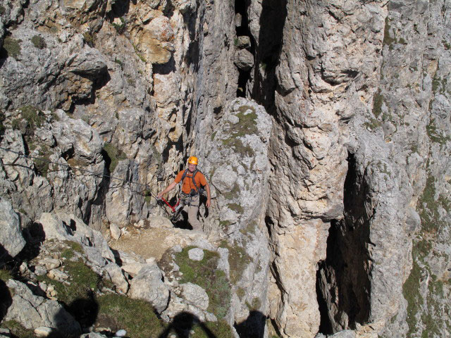 Andreas zwischen Masare-Klettersteig und Rotwandh&uuml;tte