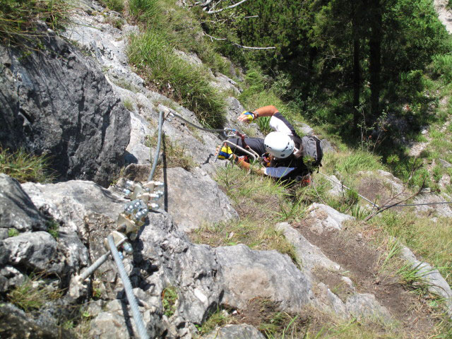 Gr&uuml;nstein-Klettersteig: schwierige Variante