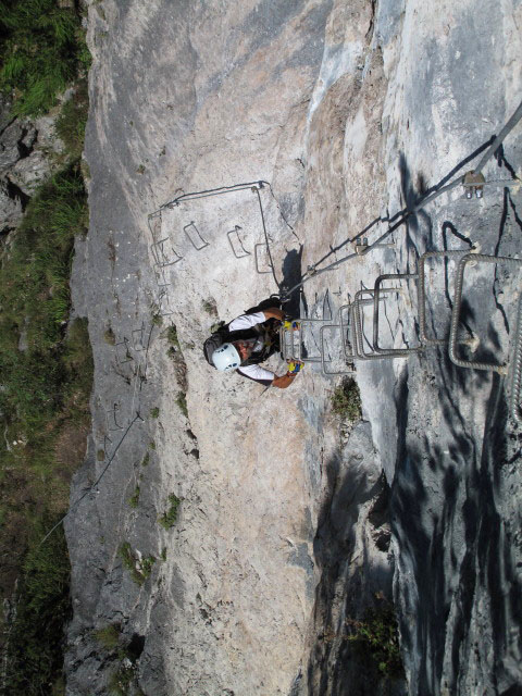 Gr&uuml;nstein-Klettersteig: schwierige Variante