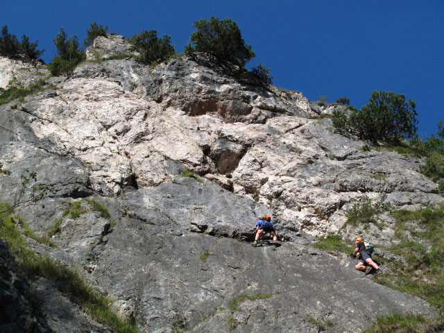 Gr&uuml;nstein-Klettersteig: schwierige Variante