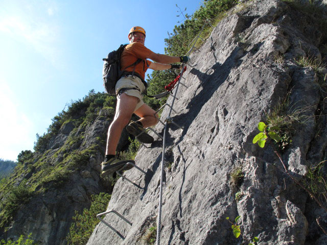 Grünstein-Klettersteig: Andreas in der Isidor-Variante