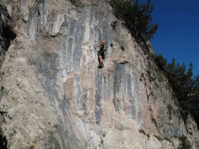 Grünstein-Klettersteig: schwierige Variante