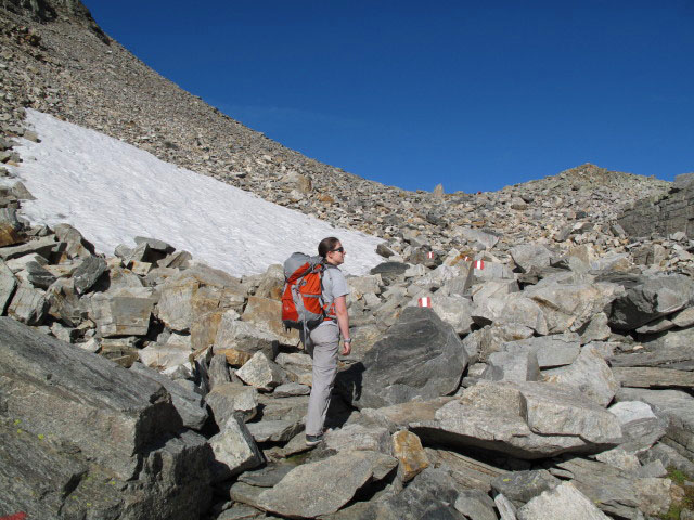 Daniela zwischen Reißeckhütte und Riekentörl (3. Okt.)