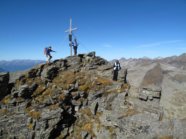 Daniela, Irene und ? auf der Hohen Leier, 2.774 m (4. Okt.)