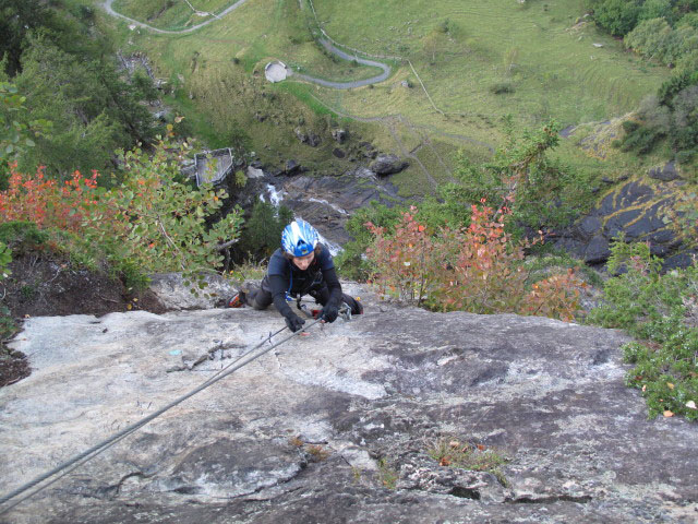 Fallbach-Klettersteig: Irene im 2. Teil