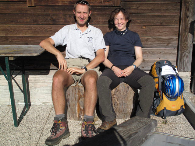 Ich und Irene bei der Weißbriacher Hütte, 1.567 m (25. Okt.)