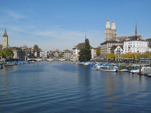 Limmat von der Quaibr&uuml;cke aus