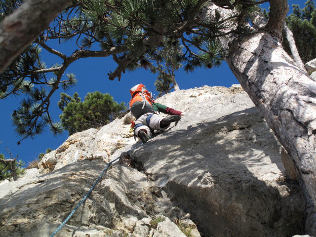 Fredsteig: Daniela in der zweiten Seillänge