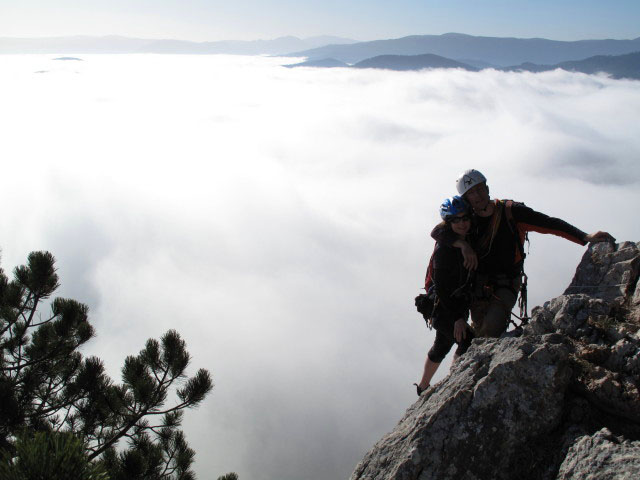 Fredsteig: Irene und Anton in der viertel Seill&auml;nge