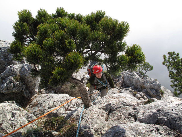 Fredsteig: Daniela in der sechsten Seillänge