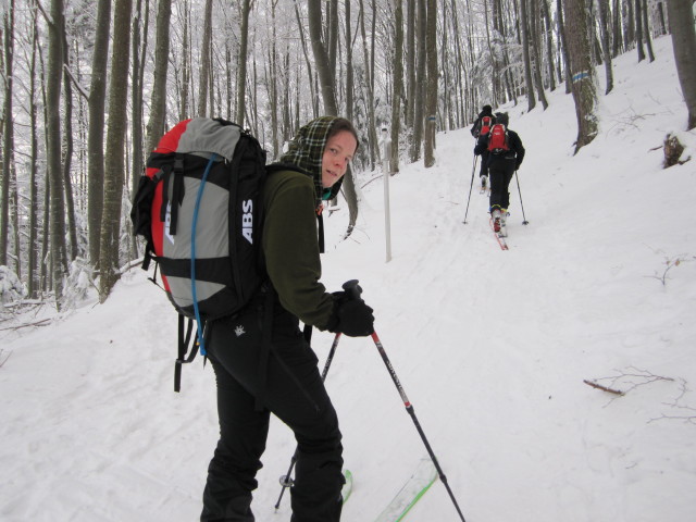 Daniela zwischen Oberkirchenbauer und Kirchenberg
