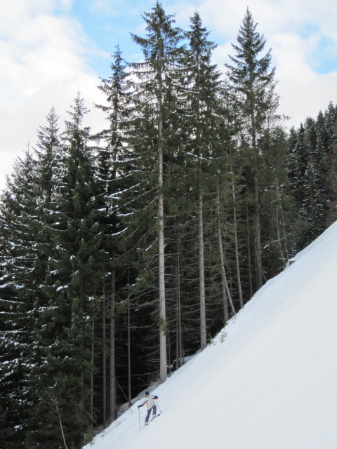 Daniela auf der Zwölferkogel Nordabfahrt (17. Jän.)
