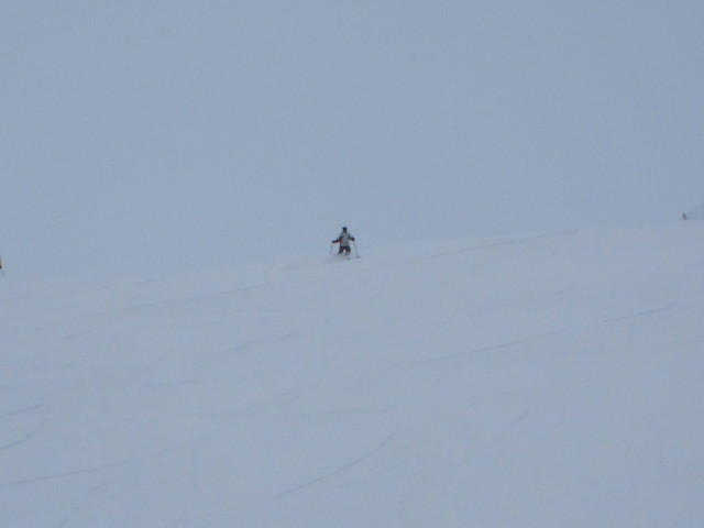 Daniela auf der Weltcup-Abfahrt (18. Jän.)