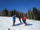 Monika, Andreas, Wernfried, Christoph und Michael auf der Piste der Schleppliftanlage Hannesen I