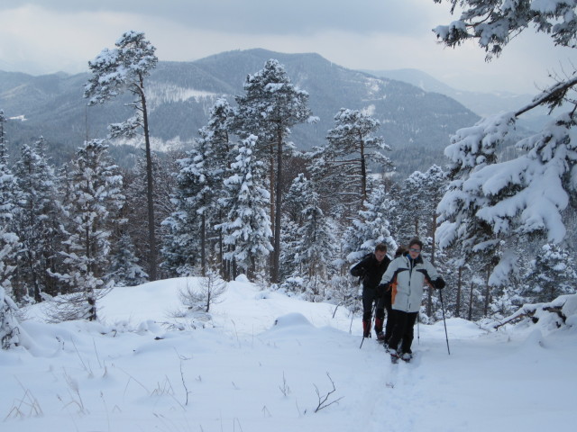 Michael, Marion und Daniela zwischen Rohrer Sattel und Haberkogel