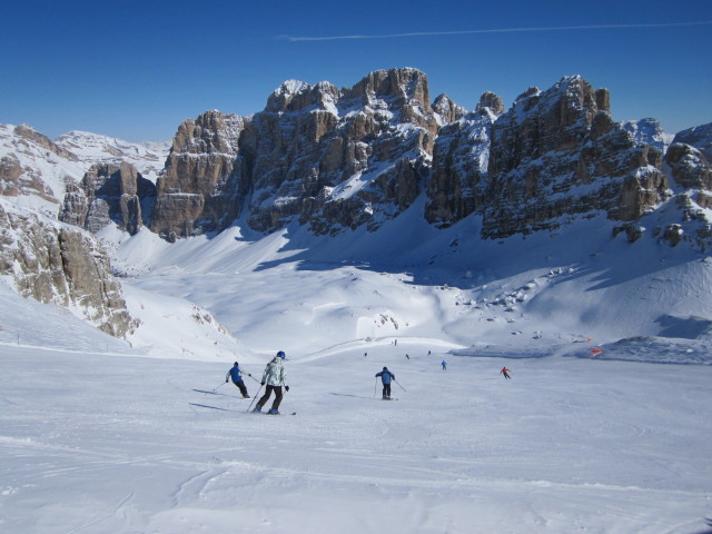 Abfahrt der Pendelbahn Lagazuoi (14. März)