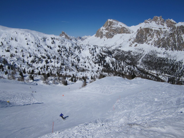 Abfahrt des Sessellifts 5 Torri (14. März)