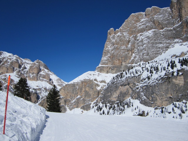 Abfahrt der Pendelbahn Lagazuoi (14. März)